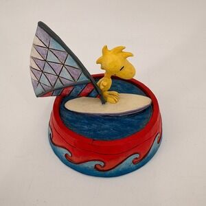 Jim Shore PEANUTS Woodstock "Catch a Wave" 2016 Windsurfing Figurine Enesco
